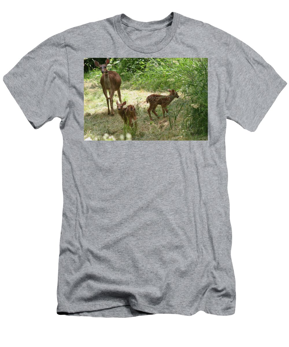 Animals T-Shirt featuring the photograph What are you doing here by Kym Backland