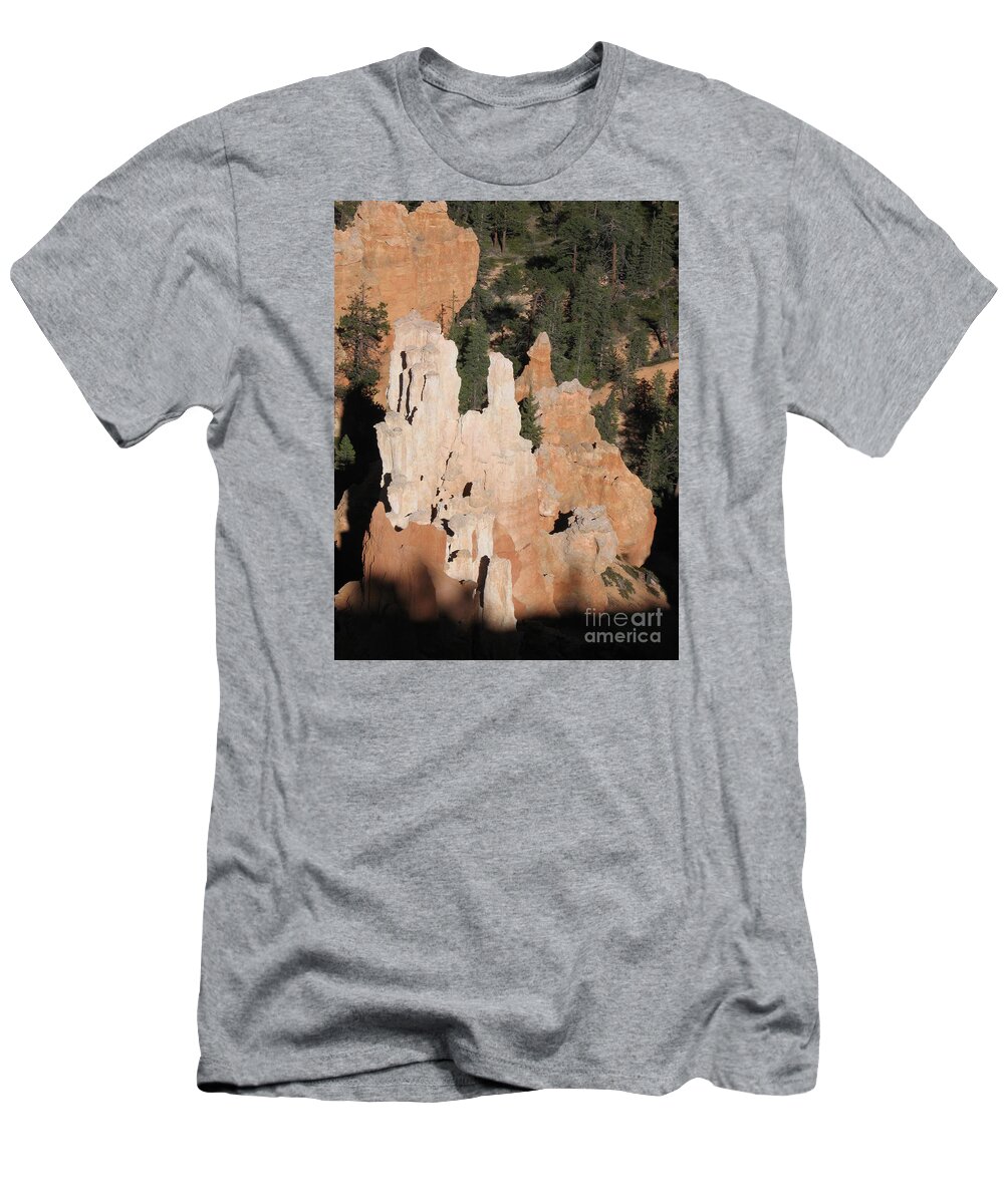 Rocks T-Shirt featuring the photograph White And Red Rocks Of Bryce NP by Christiane Schulze Art And Photography