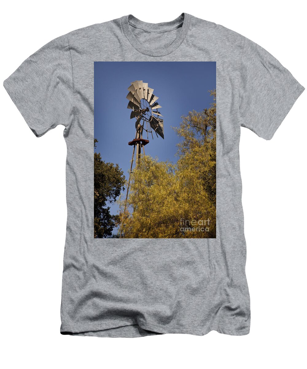 Aer Motor Windmill Photographs T-Shirt featuring the photograph Windmill by David Millenheft