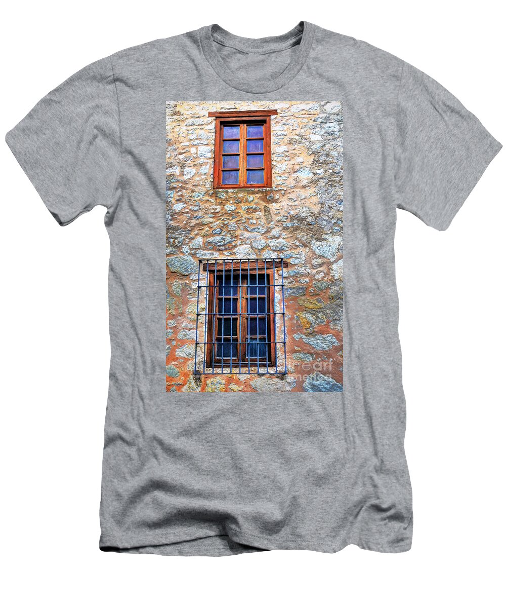 Historic T-Shirt featuring the photograph Windows at the Alamo by Savannah Gibbs