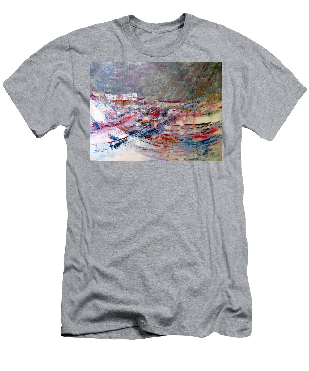 Prairie T-Shirt featuring the painting Windswept Prairie by Janice Nabors Raiteri