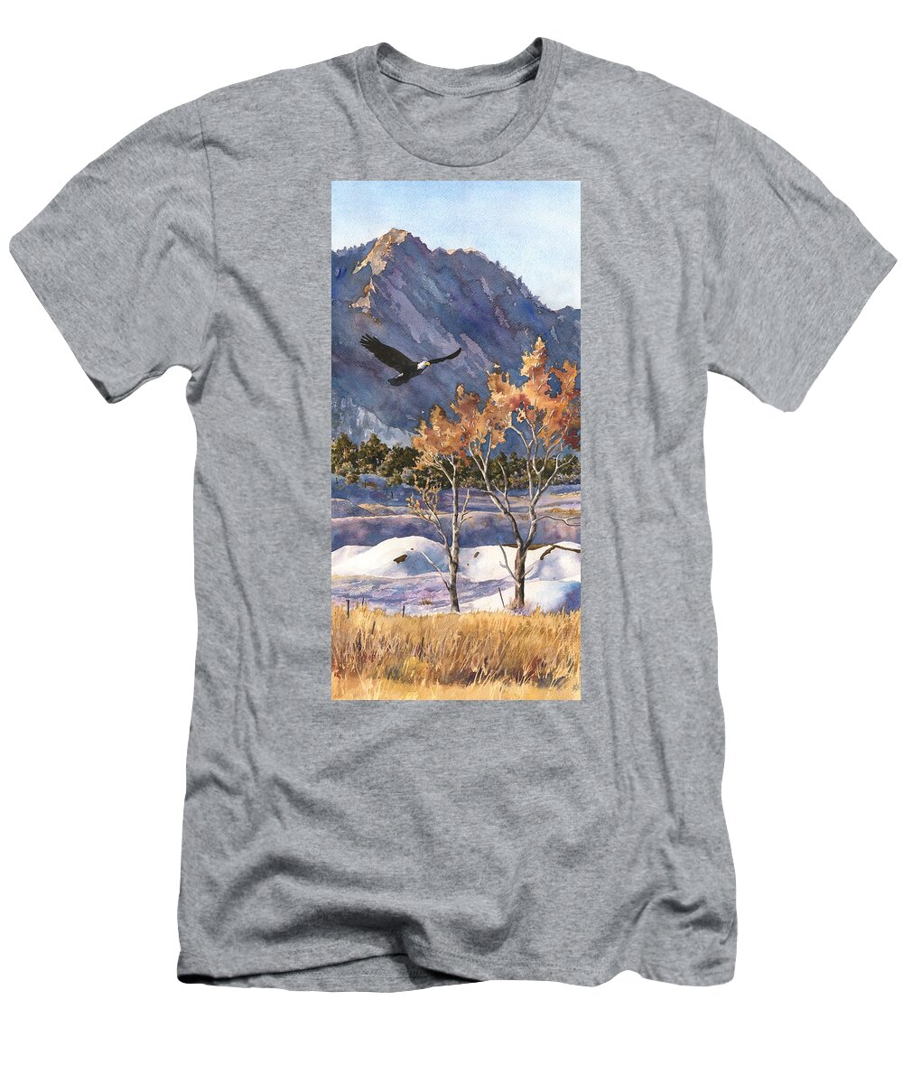 Colorado Rocky Mountain Painting T-Shirt featuring the painting Winter Drift by Anne Gifford