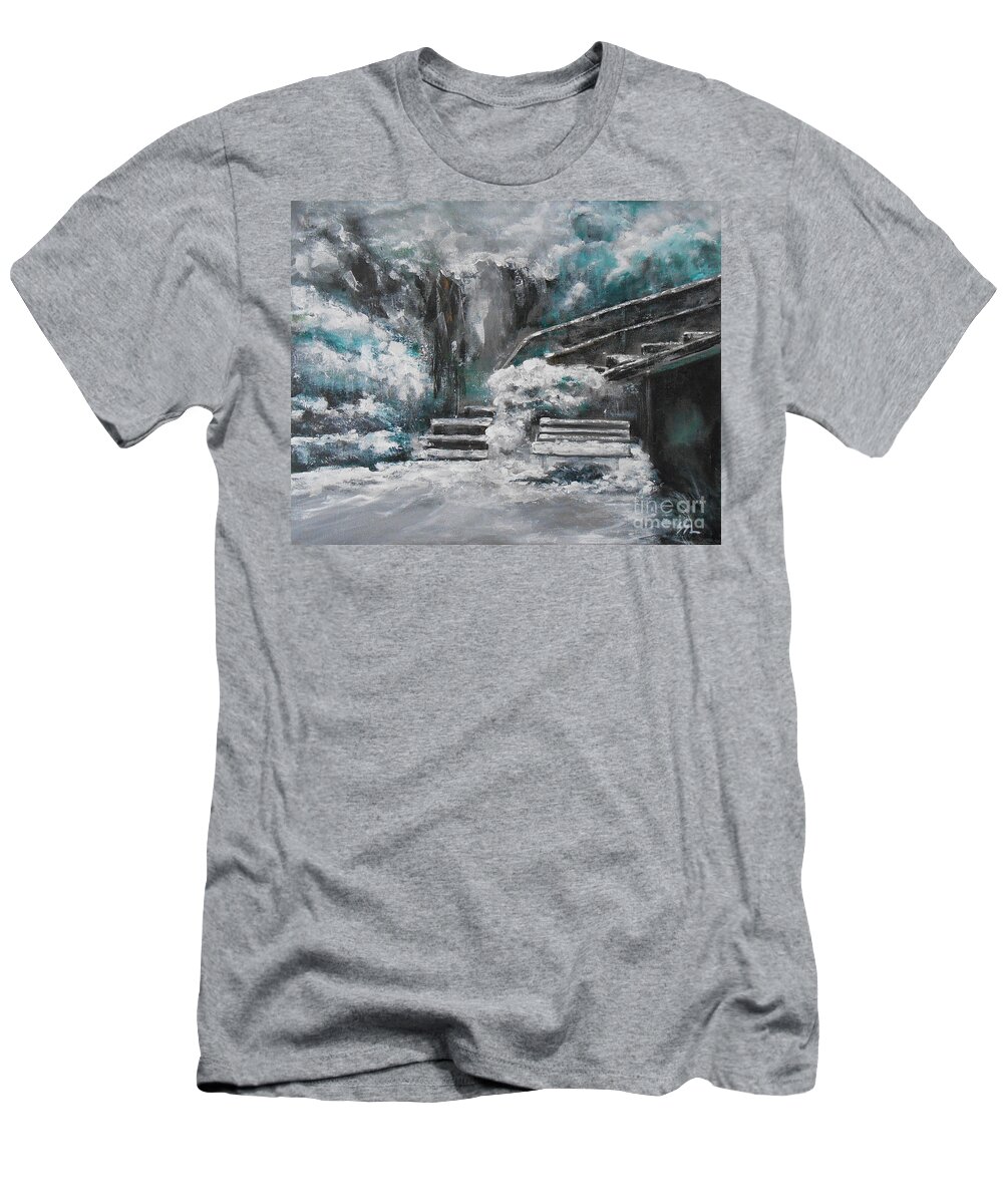 Landscape T-Shirt featuring the painting Winter Wonderland by Jane See