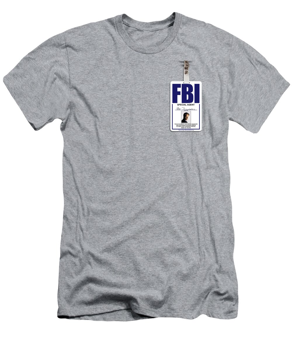  T-Shirt featuring the digital art X Files - Mulder Badge by Brand A
