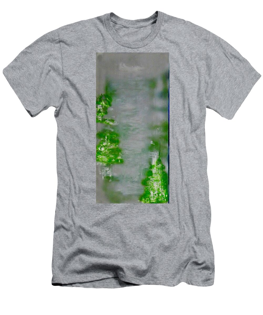 Acryl Painting Artwork T-Shirt featuring the painting Y - grasser by KUNST MIT HERZ Art with heart