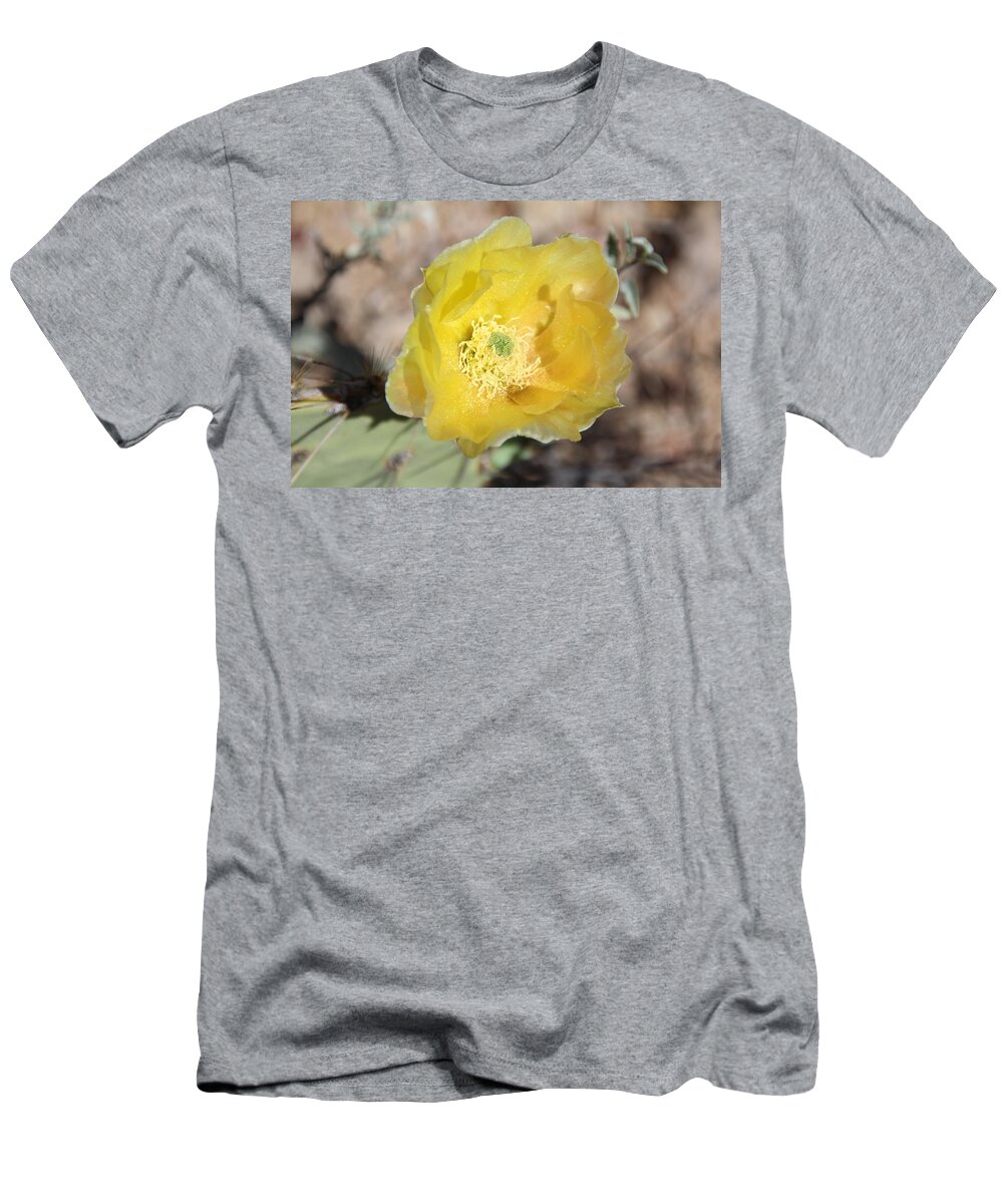 Blooming T-Shirt featuring the photograph Yellow Prickly Pear by Jemmy Archer