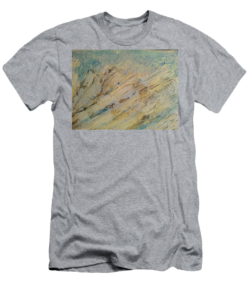 Acryl Paint Ins Structured T-Shirt featuring the painting W3 - richwater by KUNST MIT HERZ Art with heart