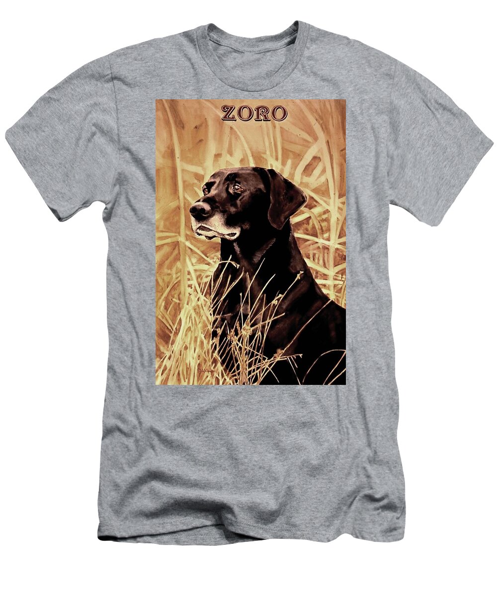 Dogs T-Shirt featuring the painting Zoro by Todd Spaur