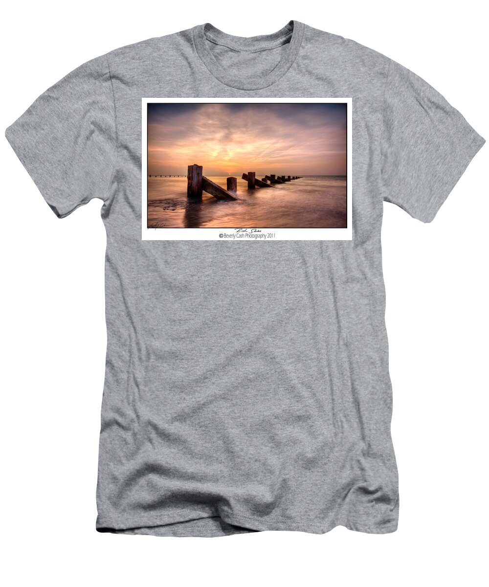 Sunset T-Shirt featuring the photograph Rich Skies - Abermaw by B Cash