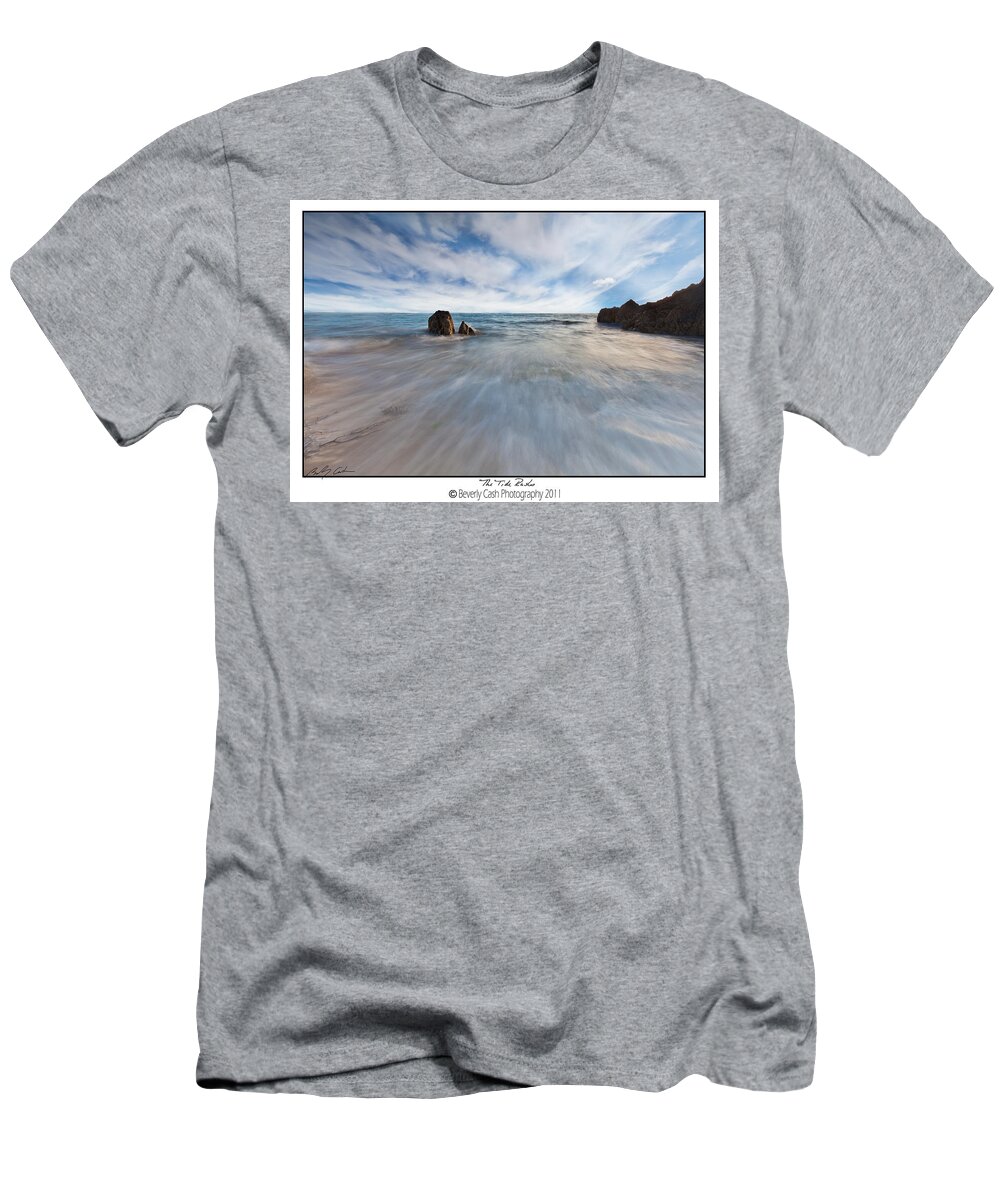 Beach T-Shirt featuring the photograph The Tide Rushes - Whistling Sands by B Cash