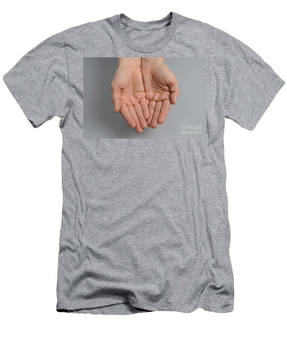 Hands T-Shirt featuring the photograph Cupped Hands #1 by Photo Researchers, Inc.