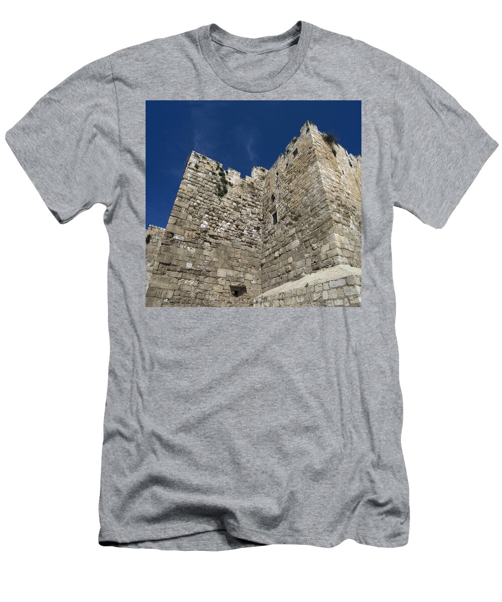 Architecture T-Shirt featuring the photograph Walls of Jerusalem #1 by Mary Lane