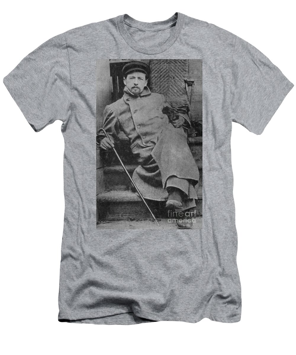 History T-Shirt featuring the photograph Anton Chekhov, Russian Physician #3 by Photo Researchers