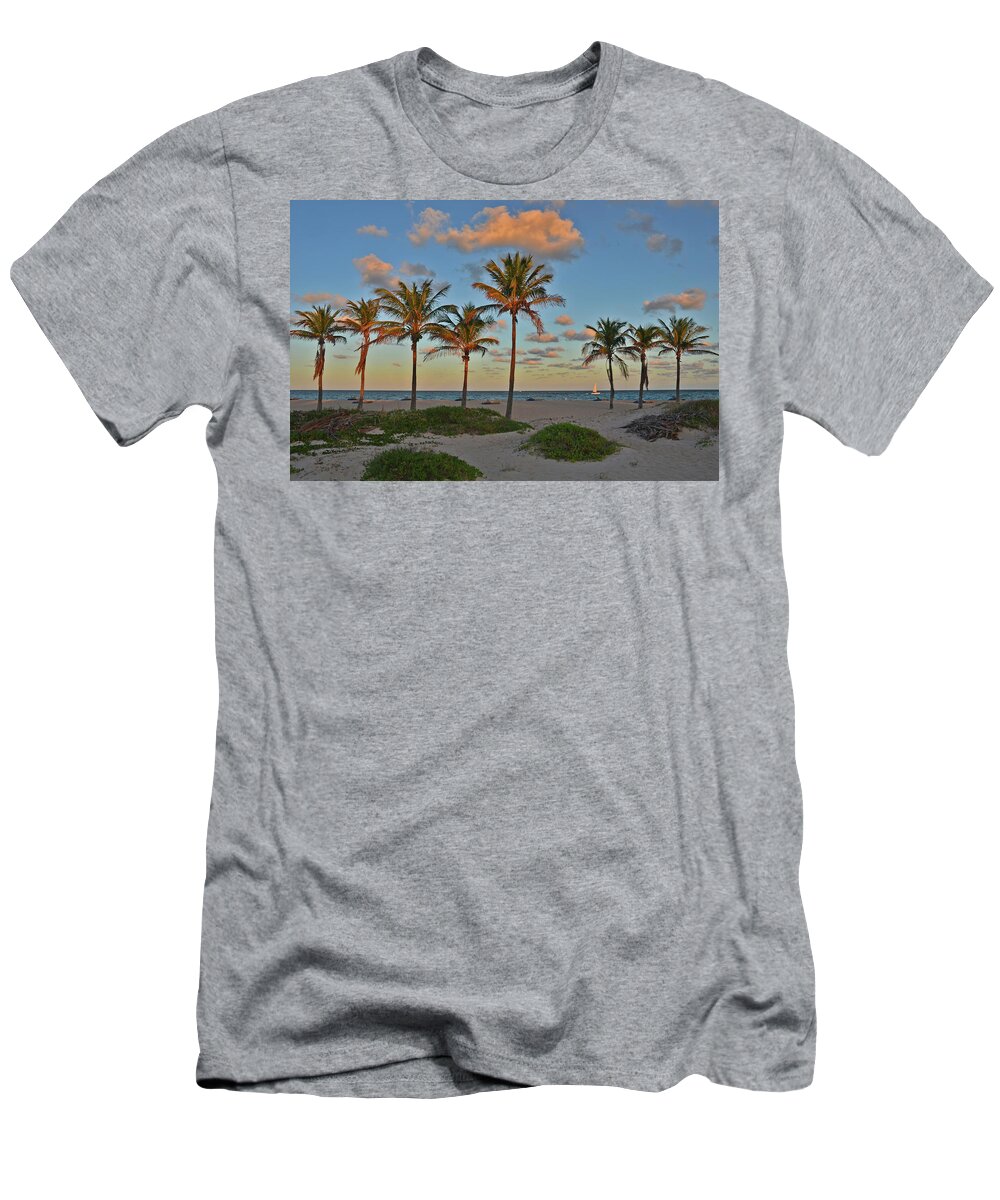Palm Trees T-Shirt featuring the photograph 39- Evening In Paradise by Joseph Keane