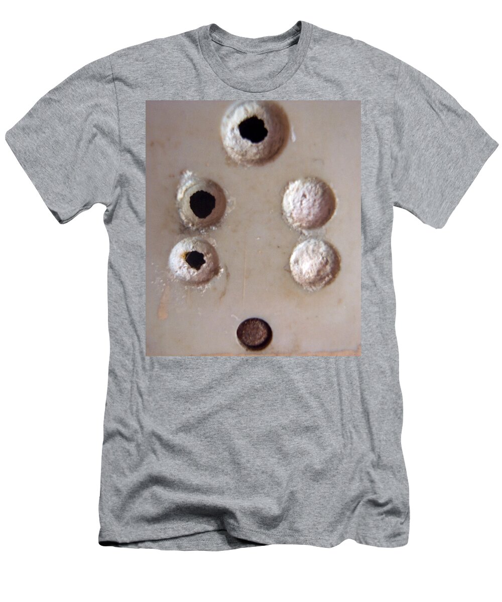 Electric T-Shirt featuring the photograph A clogged up 5 point electric plug point by Ashish Agarwal
