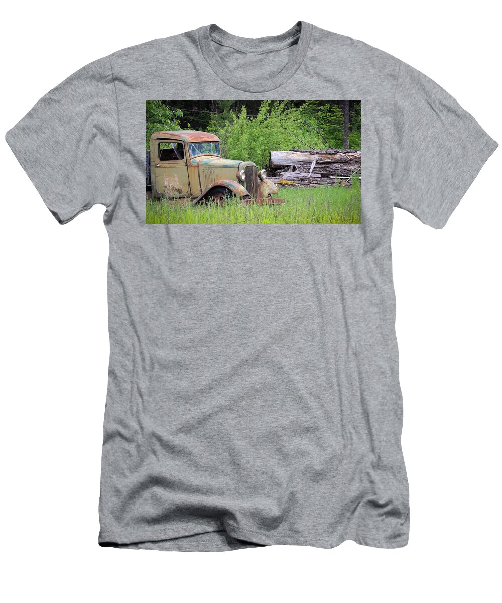 Abandoned Truck T-Shirt featuring the photograph Abandoned by Steve McKinzie