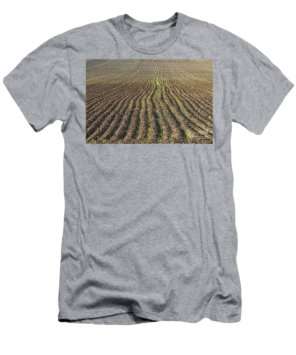 Agriculture T-Shirt featuring the photograph Agriculture Landscape Abstract by James BO Insogna