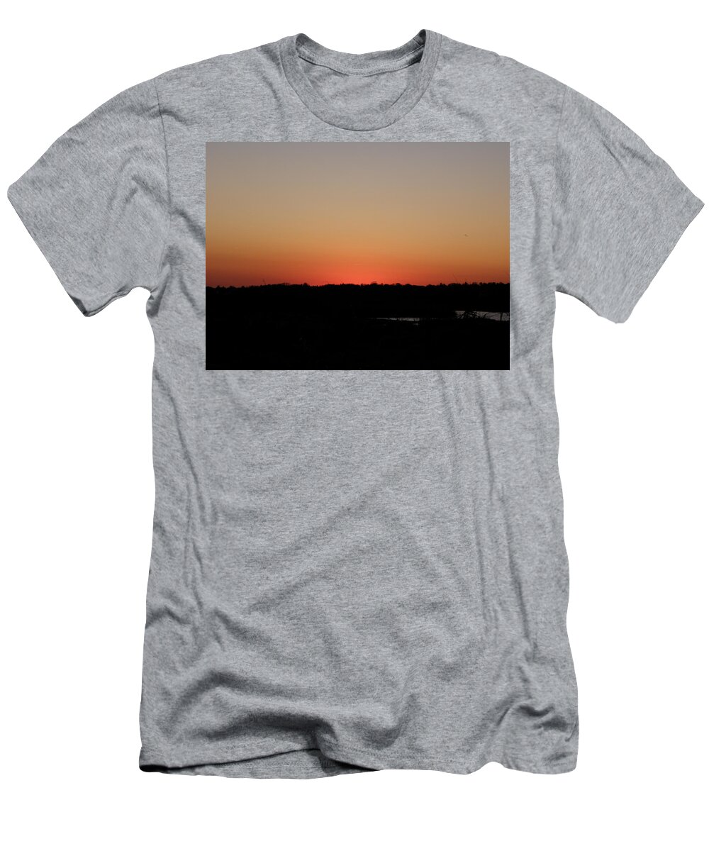 Autumn T-Shirt featuring the photograph An Autumn Sunset by Kim Galluzzo Wozniak