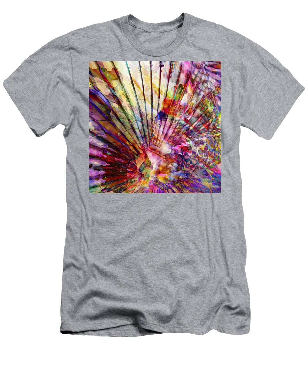 Abstract T-Shirt featuring the digital art Be Still My Heart by Barbara Berney