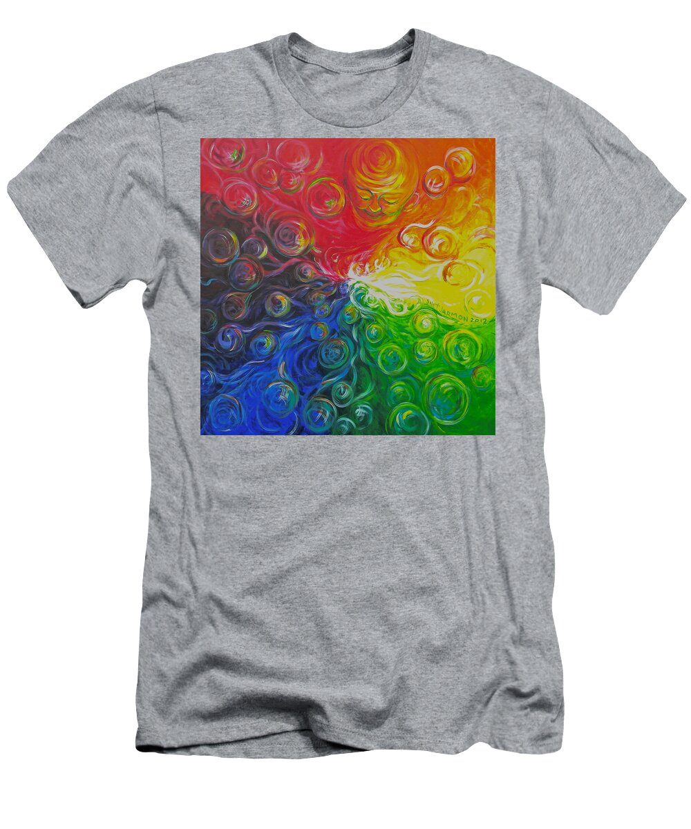Color T-Shirt featuring the painting Birth of Color by Jeanette Jarmon