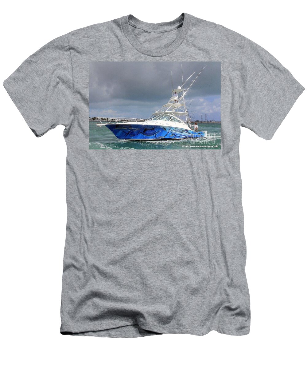 Boat Wrap T-Shirt featuring the digital art Boat Wrap on Cabo by Carey Chen