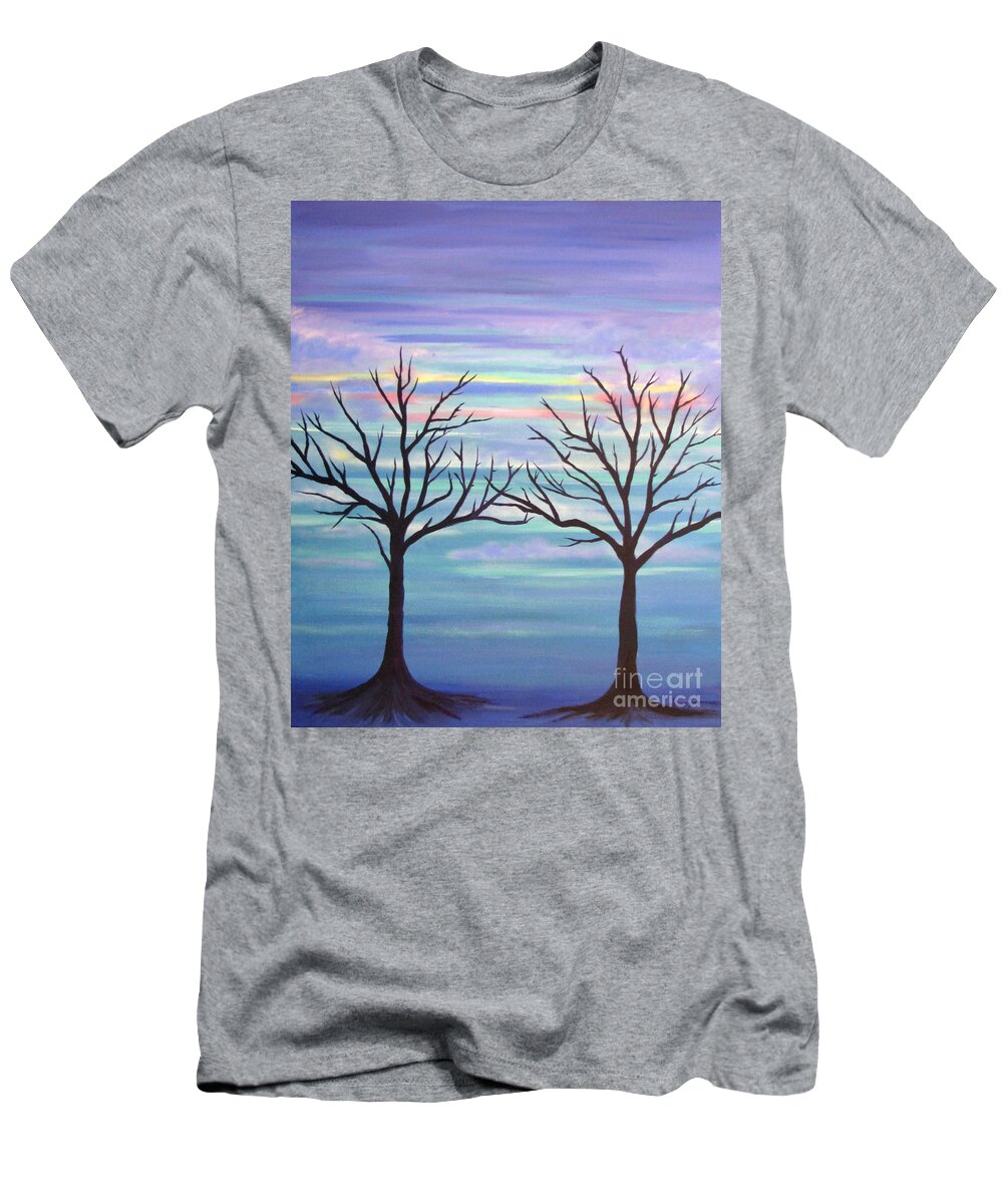 Trees T-Shirt featuring the painting Branching Out by Stacey Zimmerman