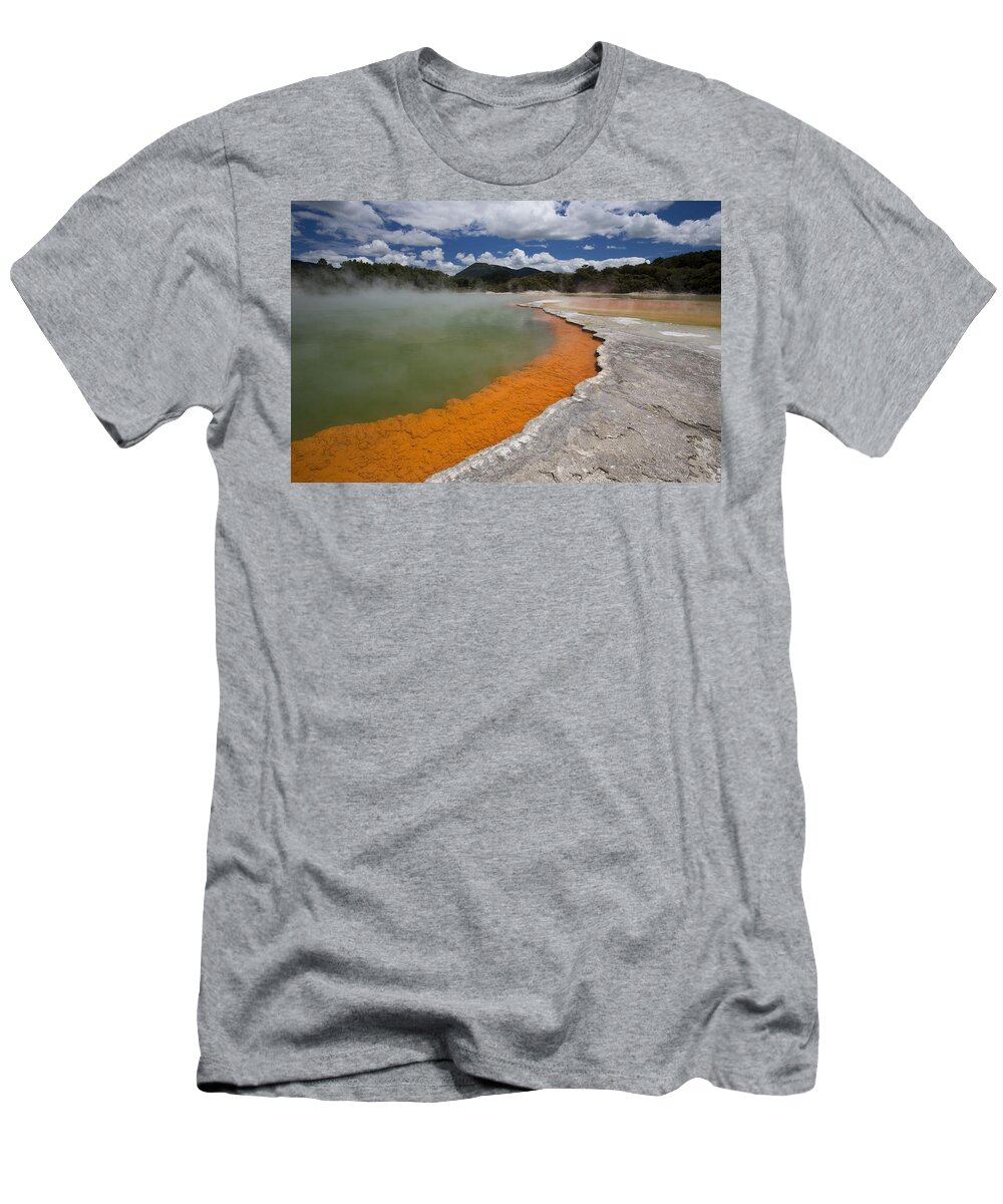 Champagne Pool T-Shirt featuring the photograph Champagne Pool, Wai-o-tapu, North by Deddeda
