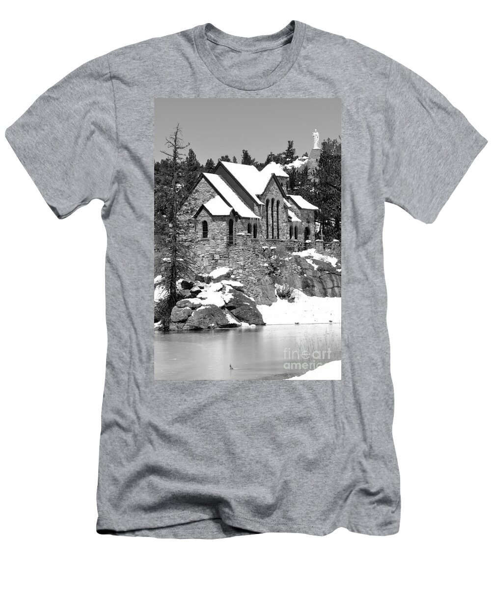 Church T-Shirt featuring the photograph Chapel on the Rocks No. 2 by Dorrene BrownButterfield