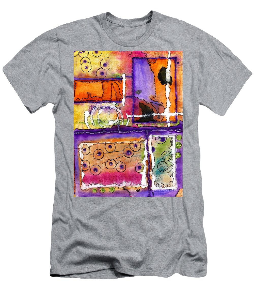 Acrylic T-Shirt featuring the mixed media Cheery Thoughts - Warm Wishes by Angela L Walker
