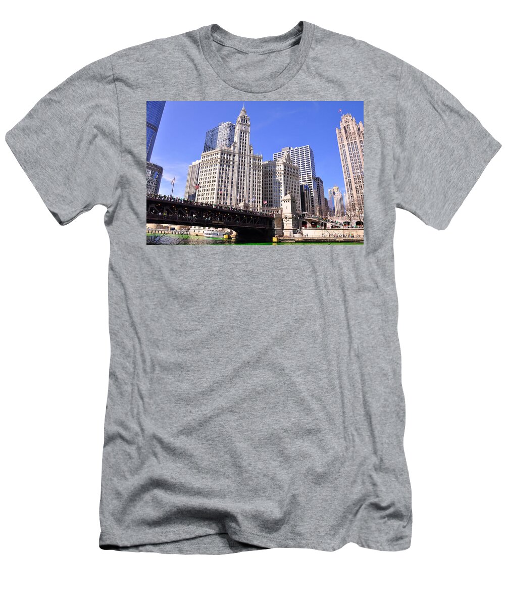 Wrigley Tower Chicago T-Shirt featuring the photograph Chicago Wrigley Building by Dejan Jovanovic