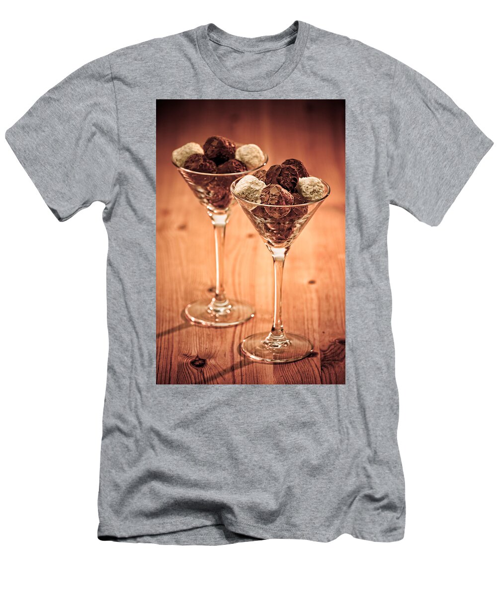 Chocolate T-Shirt featuring the photograph Chocolate Truffles by Amanda Elwell