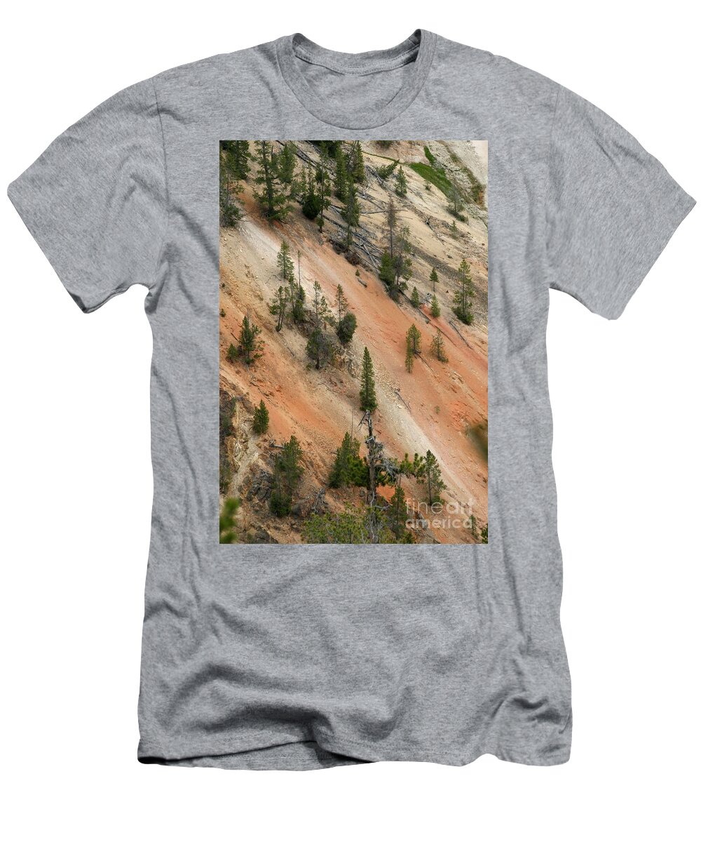 Grand Canyon T-Shirt featuring the photograph Cliff Side Grand Canyon Colors Vertical by Living Color Photography Lorraine Lynch
