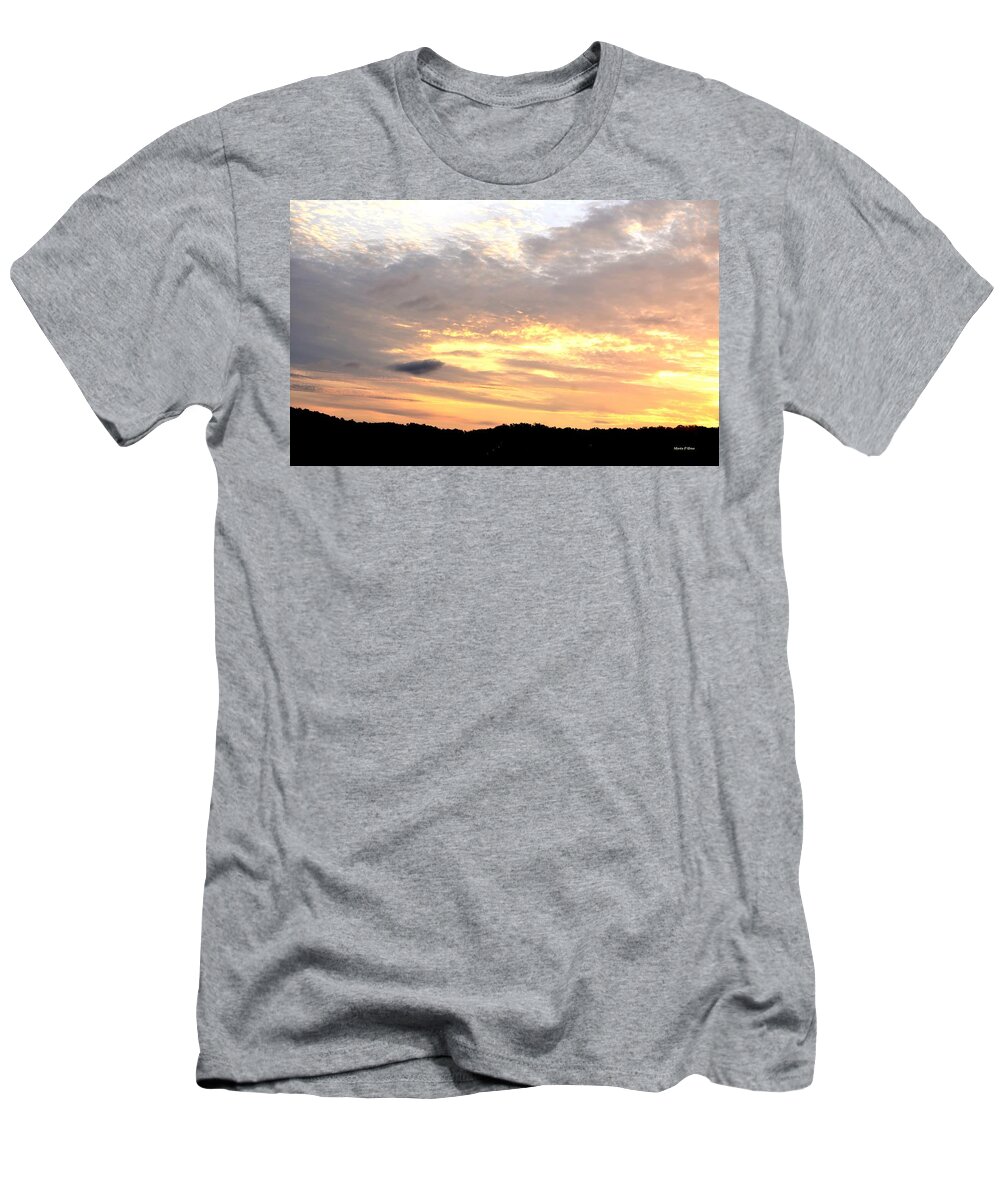 Clouds T-Shirt featuring the photograph Clouds Afire by Maria Urso