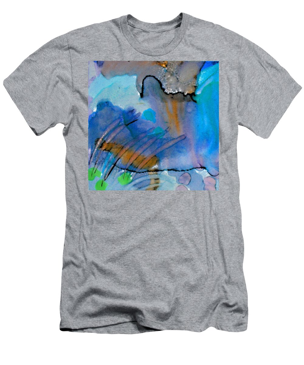 Abstract T-Shirt featuring the mixed media Coming Into Being II by Rory Siegel