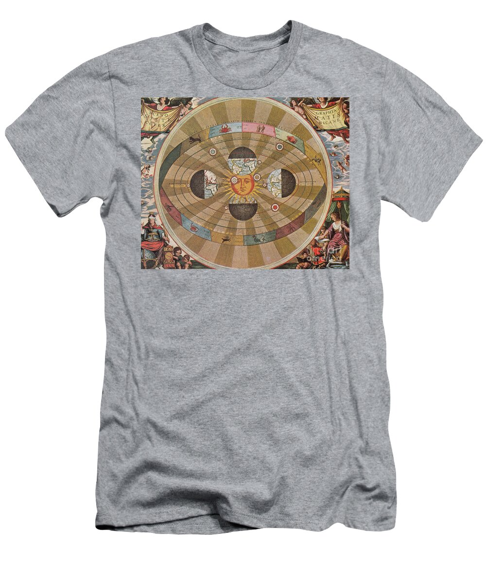 Science T-Shirt featuring the photograph Copernican World System, 17th Century by Science Source
