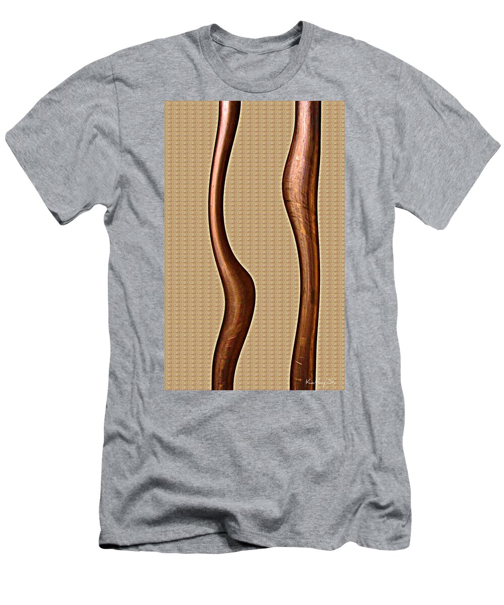 Part T-Shirt featuring the photograph Copper Curve by Kathy Sheeran