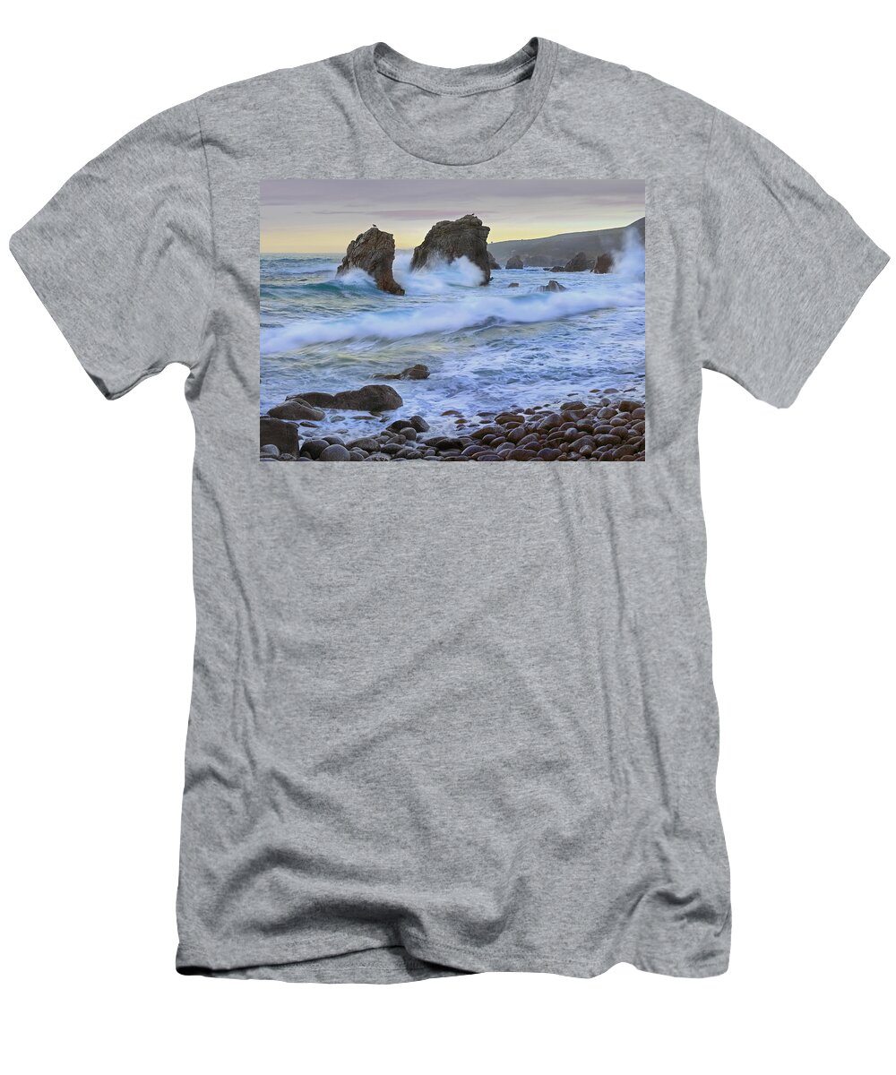 00176797 T-Shirt featuring the photograph Cove And Seastacks Near Garrapata State by Tim Fitzharris