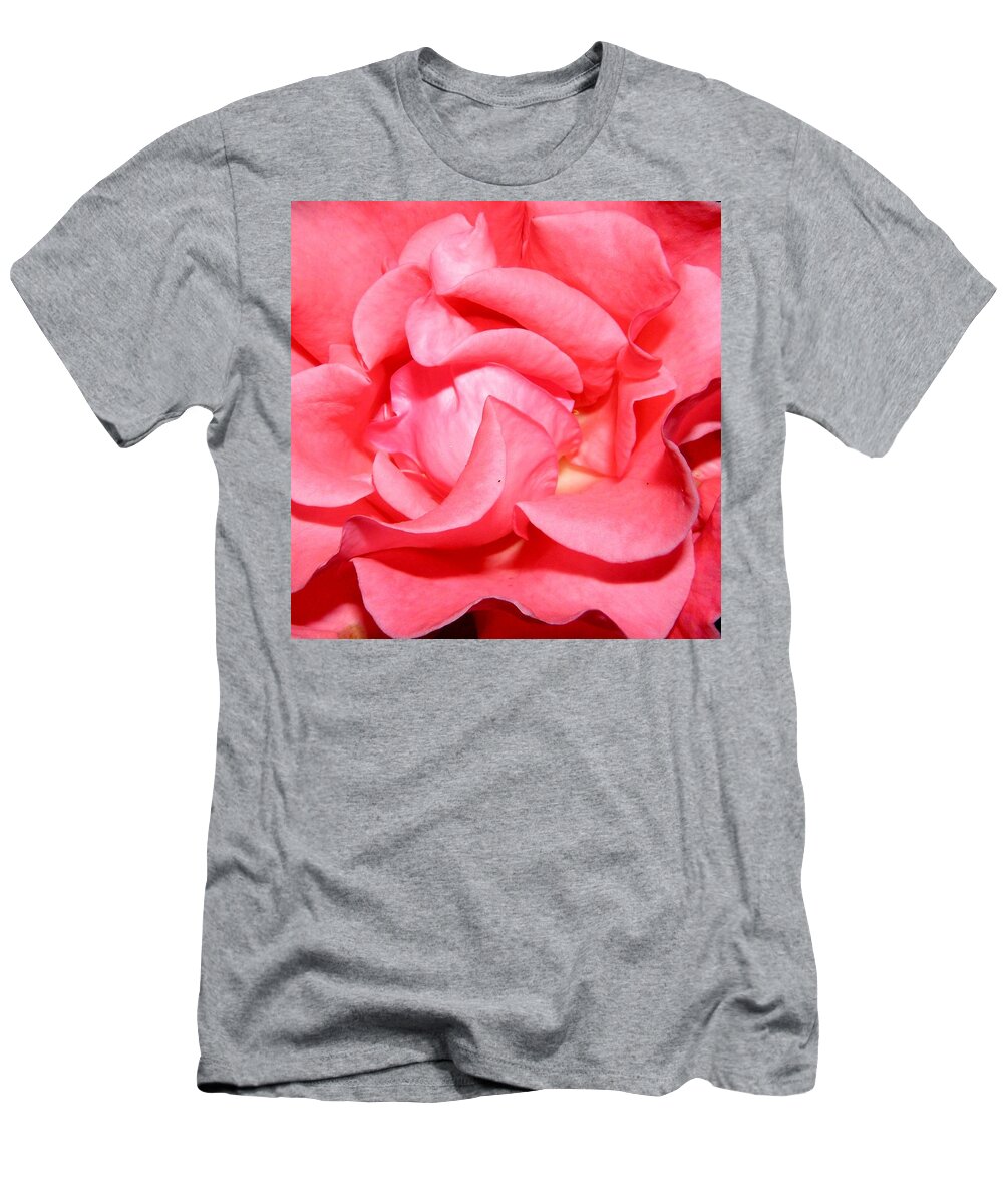 Pink T-Shirt featuring the photograph Delicate Swirls Of Pin by Kim Galluzzo
