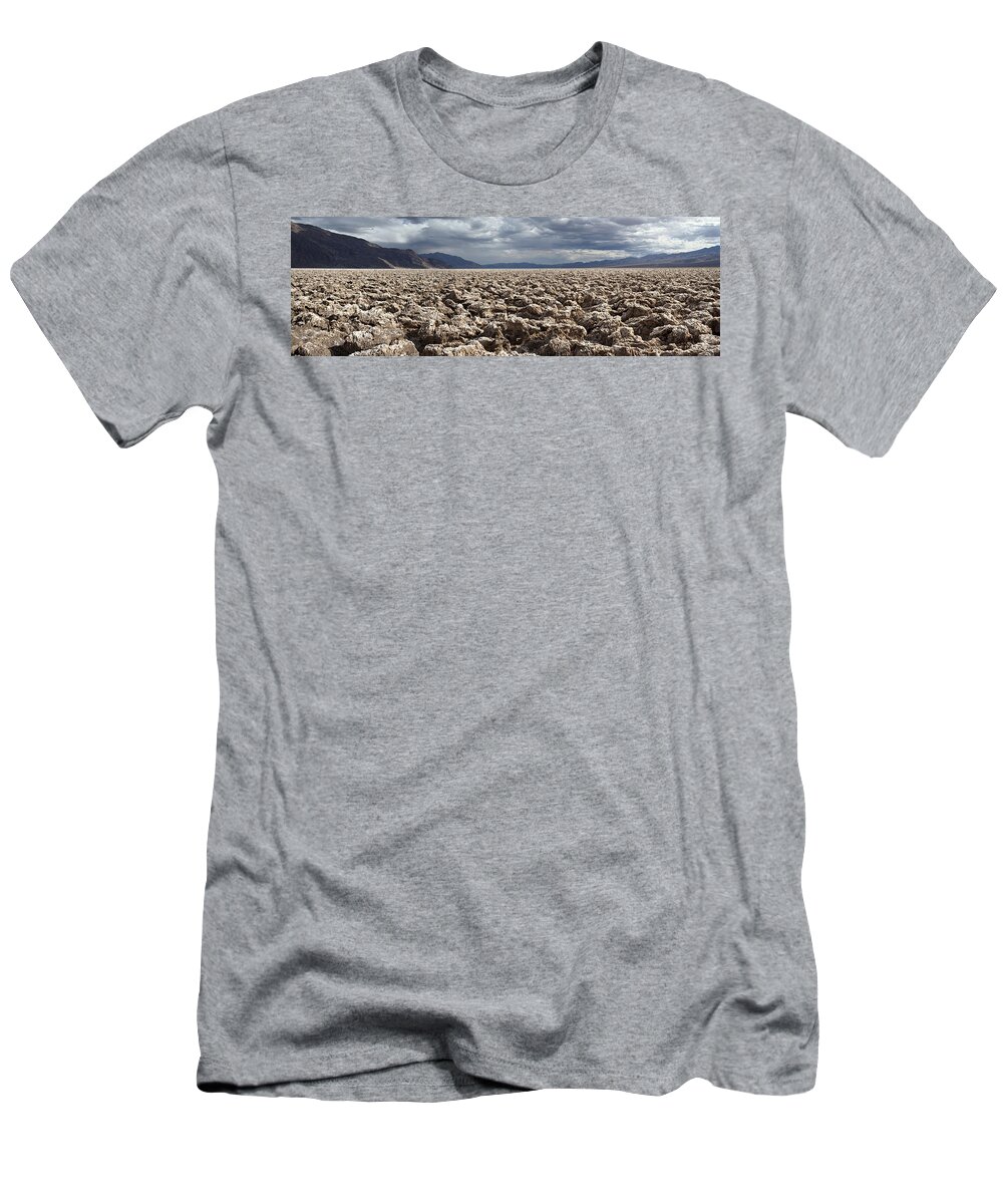 Death Valley T-Shirt featuring the photograph Devils Golf Course Panorama Death Valley National Park by Pierre Leclerc Photography