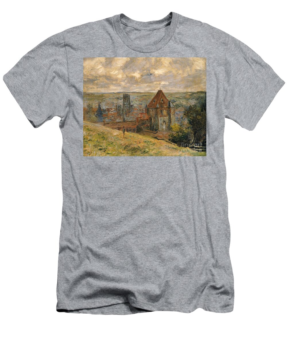 Dieppe T-Shirt featuring the painting Dieppe, 1882 by Monet by Claude Monet