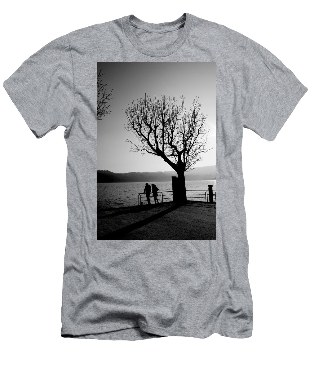  T-Shirt featuring the photograph Dreaming in Front of the Lake by Donato Iannuzzi