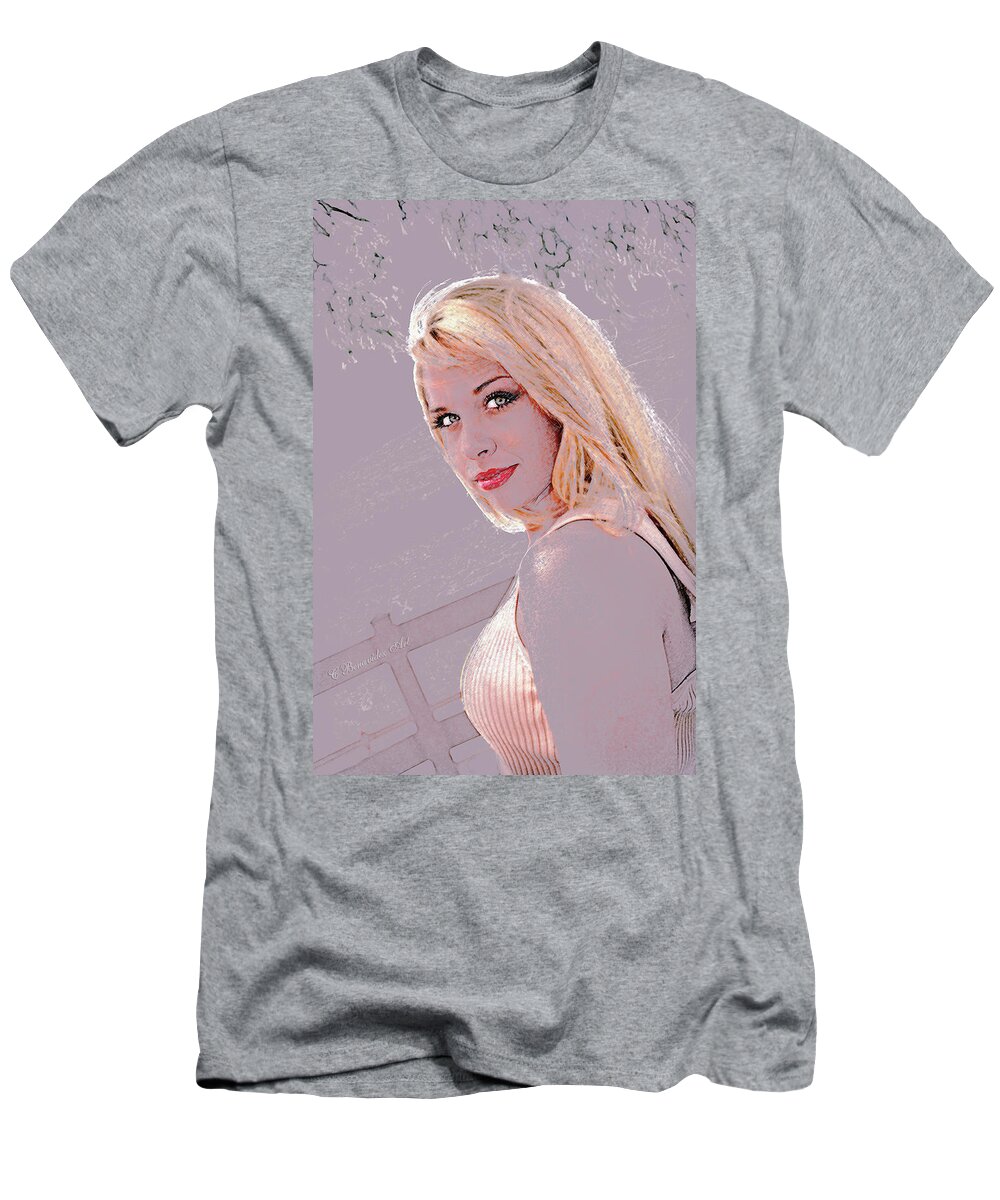 Woman T-Shirt featuring the photograph Eyes of Beauty by Charles Benavidez