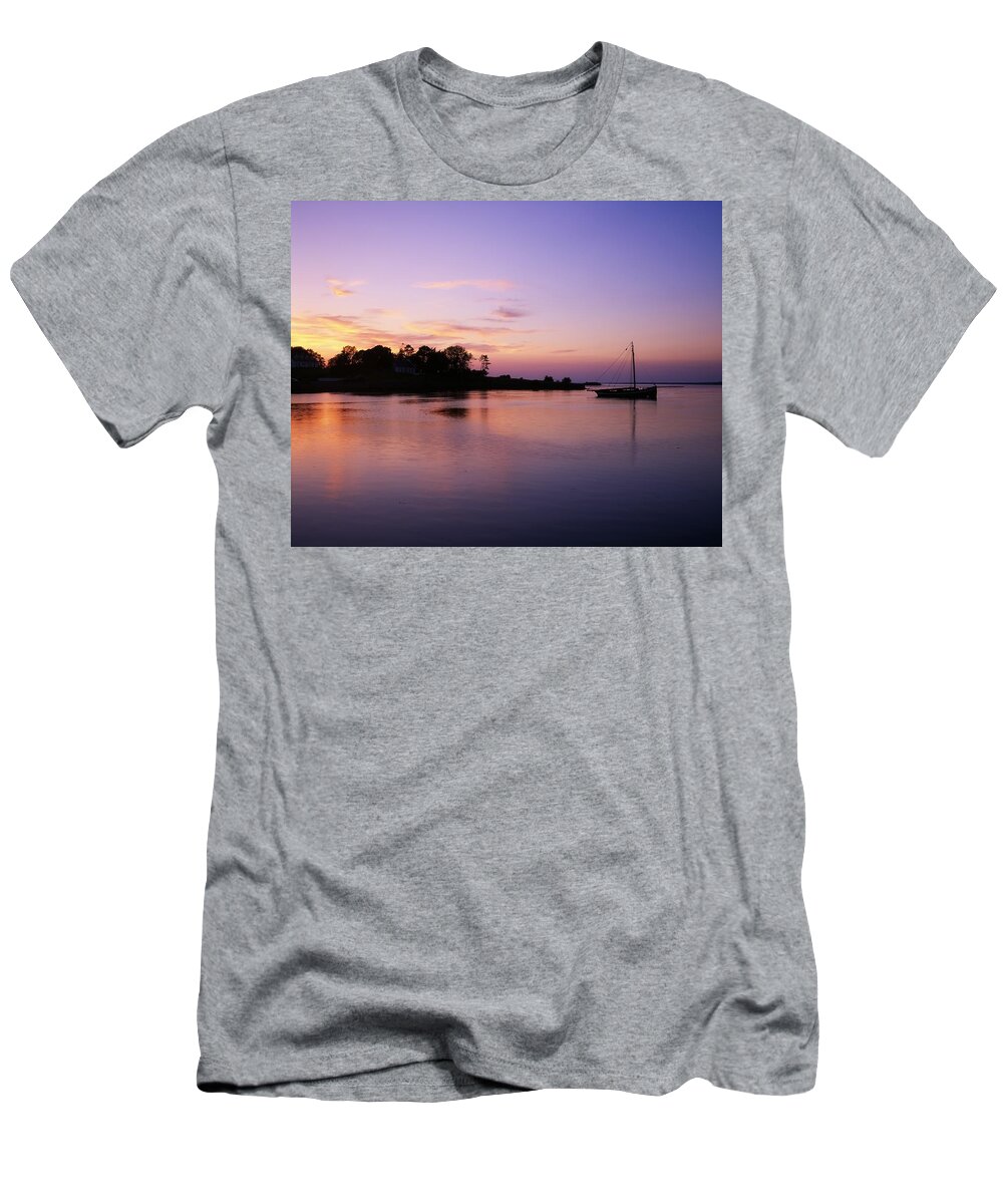 Bay T-Shirt featuring the photograph Galway Bay, Co Galway, Ireland Sunset by The Irish Image Collection 