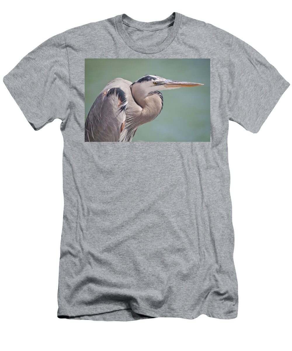 Great Blue Heron T-Shirt featuring the photograph La Garza by Steven Sparks