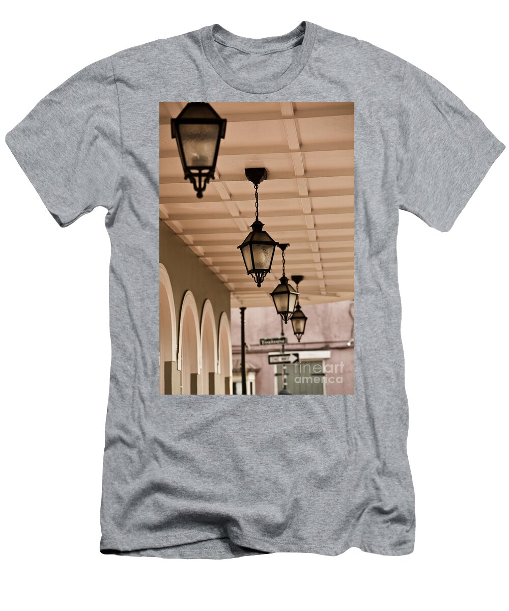 New Orleans T-Shirt featuring the photograph Lamps by Leslie Leda