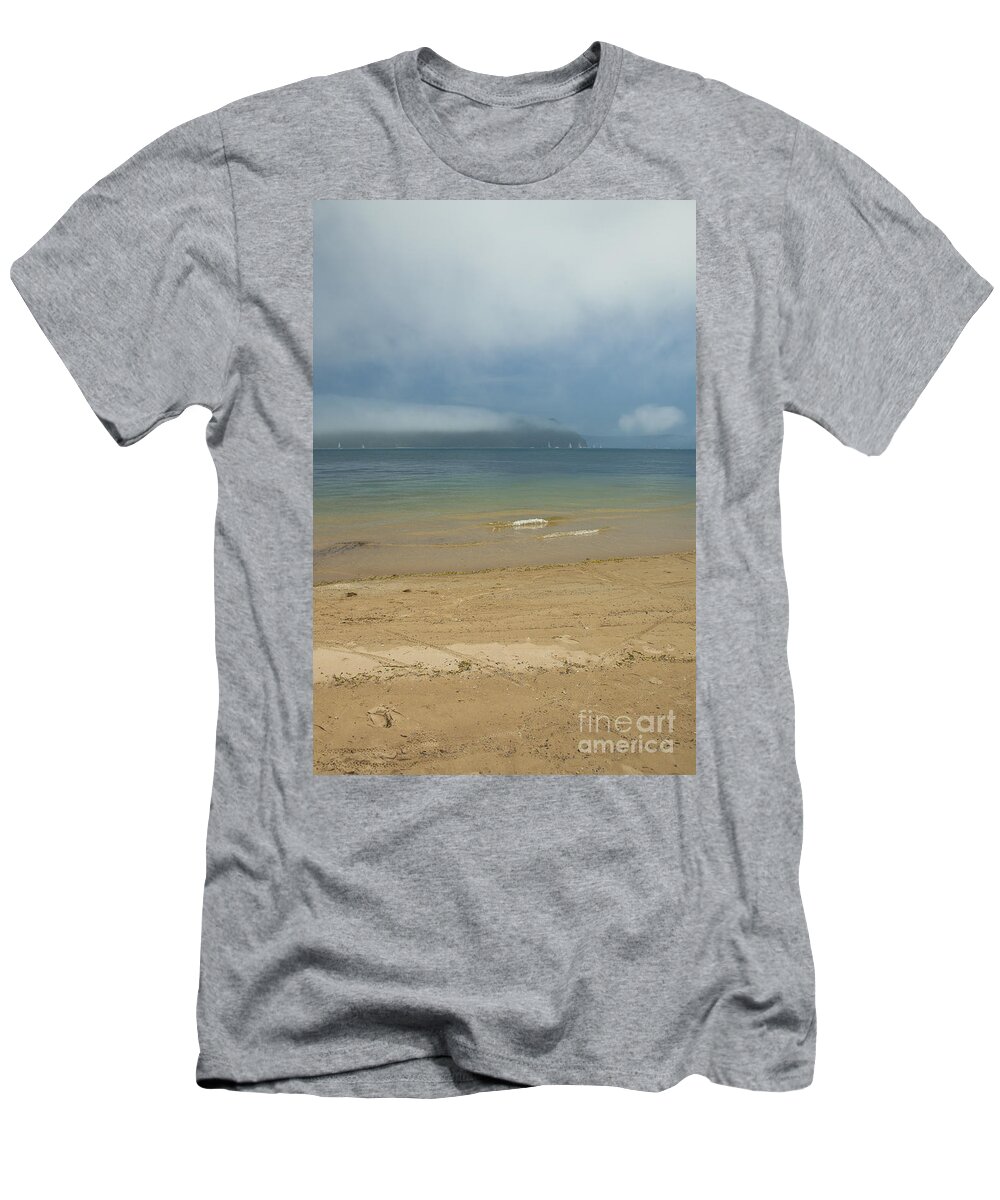 Misty T-Shirt featuring the photograph Mist over Pittwater by Sheila Smart Fine Art Photography