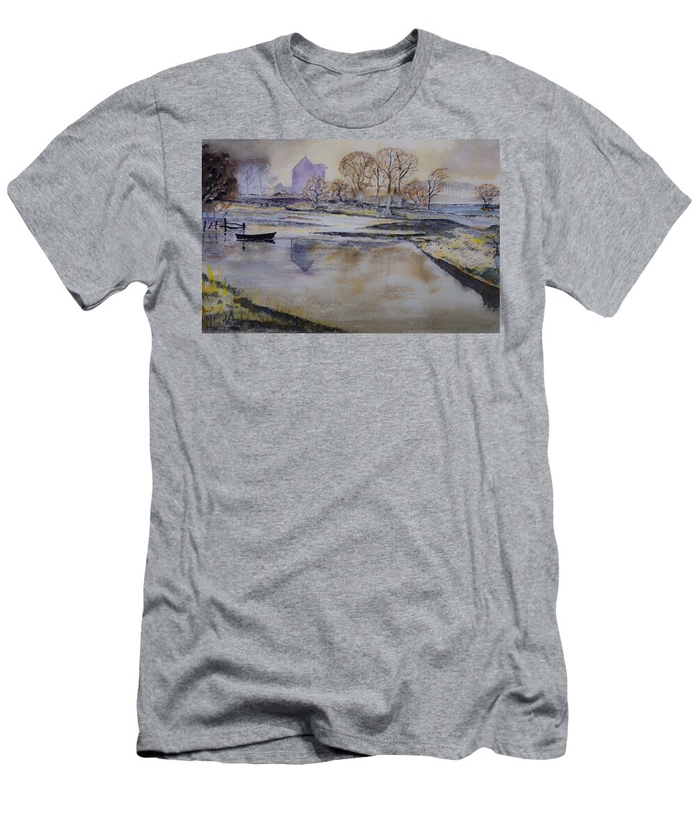 Water T-Shirt featuring the painting Morning Calm by Rob Hemphill
