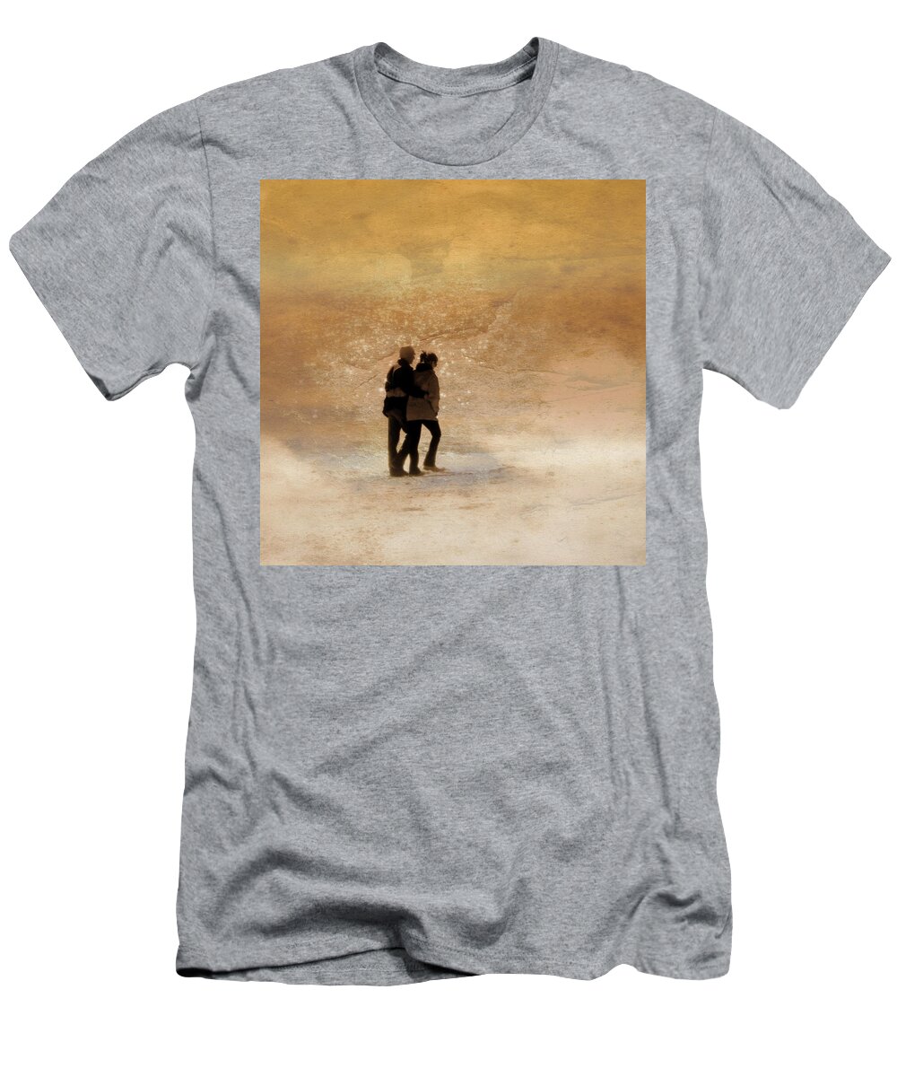 Beach T-Shirt featuring the photograph Morning Stroll by Trish Tritz