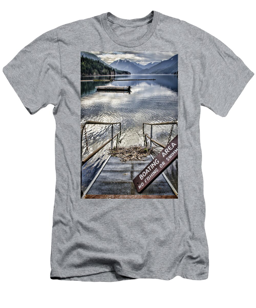 Washington T-Shirt featuring the photograph No Fishing by Heather Applegate
