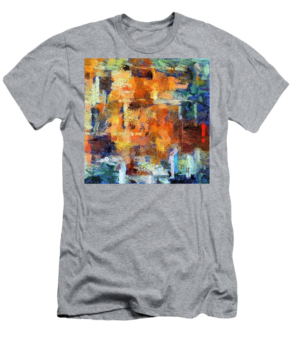 Again T-Shirt featuring the mixed media On and On and On by Angelina Tamez